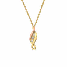 Load image into Gallery viewer, Past Present Future® Pendant with Diamond, 9ct yellow Gold & Welsh Gold