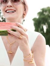 Load image into Gallery viewer, T-Bar Adjustable Ring, Goldplate