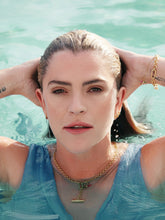 Load image into Gallery viewer, Watermelon Medium T-Bar Necklace, Goldplate