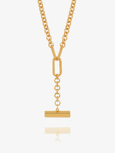 Load image into Gallery viewer, Statement 'Y' Chain with Large T-Bar, Goldplate
