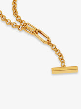 Load image into Gallery viewer, Statement 'Y' Chain with Large T-Bar, Goldplate