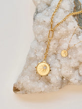 Load image into Gallery viewer, Statement Topaz North Star Necklace, Goldplate