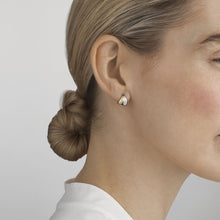 Load image into Gallery viewer, Curve Earrings Small, Sterling Silver & 18ct Yellow Gold