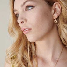 Load image into Gallery viewer, Electric Love Huggie Hoop Earrings, Goldplate