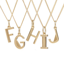 Load image into Gallery viewer, Art Deco Initial Necklace, Gold