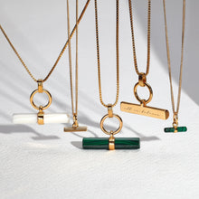 Load image into Gallery viewer, Mini T-Bar Necklace, Goldplate