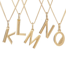 Load image into Gallery viewer, Art Deco Initial Necklace, Gold