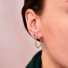 Load image into Gallery viewer, Medium Two Twist Hoop Earrings, 9ct Yellow Gold