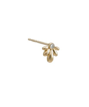Load image into Gallery viewer, Flower Stud, Solid 9ct Gold & Diamond