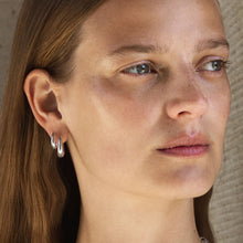 Load image into Gallery viewer, Reflect Earhoops Silver, Sterling Small