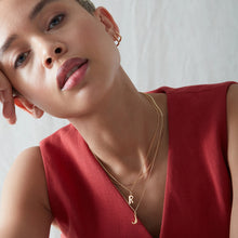 Load image into Gallery viewer, Art Deco Initial Necklace, Gold