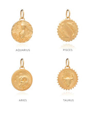 Load image into Gallery viewer, Zodiac Art Coin Necklace, Goldplate