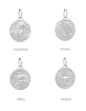 Load image into Gallery viewer, Zodiac Art Coin Necklace, Sterling Silver