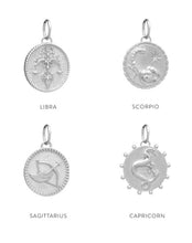 Load image into Gallery viewer, Zodiac Art Coin Necklace, Sterling Silver