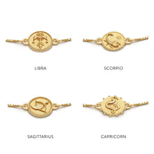 Load image into Gallery viewer, Zodiac Mini Art Coin Bracelet, Goldplate