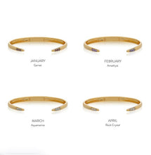 Load image into Gallery viewer, Birthstone Bangles, Goldplate