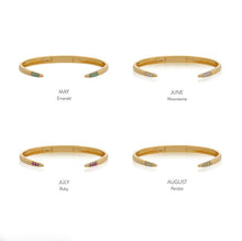 Load image into Gallery viewer, Birthstone Bangles, Goldplate