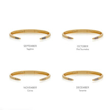Load image into Gallery viewer, Birthstone Bangles, Goldplate