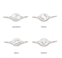 Load image into Gallery viewer, Zodiac Mini Art Coin Bracelet, Sterling Silver