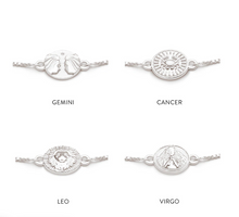 Load image into Gallery viewer, Zodiac Mini Art Coin Bracelet, Sterling Silver