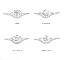Load image into Gallery viewer, Zodiac Mini Art Coin Bracelet, Sterling Silver