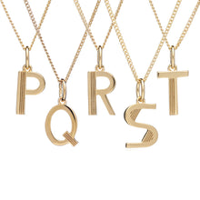 Load image into Gallery viewer, Art Deco Initial Necklace, Gold