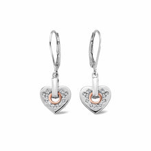 Load image into Gallery viewer, Cariad® Sparkle Drop Earring with Topaz, Sterling Silver &amp; Welsh Gold
