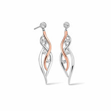 Load image into Gallery viewer, Nature&#39;s Wonder Waterfall Drop Earrings with Topaz, Sterling Silver &amp; Welsh Gold
