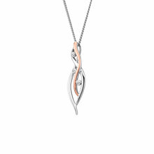 Load image into Gallery viewer, Nature&#39;s Wonder Waterfall Pendant with Topaz, Sterling Silver &amp; Welsh Gold
