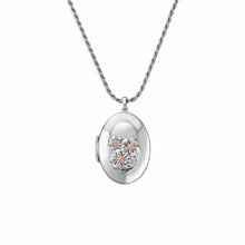 Load image into Gallery viewer, Nature&#39;s Wonder Forget-Me-Not Locket, Sterling Silver &amp; Welsh Gold
