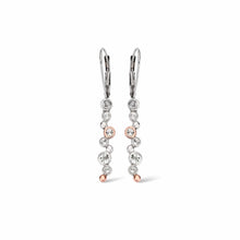 Load image into Gallery viewer, Celebration Drop Earrings with Topaz, Sterling Silver &amp; Welsh Gold

