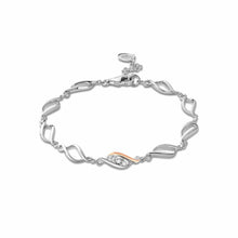 Load image into Gallery viewer, Past Present Future® Multi-Link Bracelet with Topaz, Sterling Silver &amp; Welsh Gold
