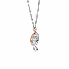 Load image into Gallery viewer, Past Present Future® Pendant with Topaz, Sterling Silver &amp; Welsh Gold
