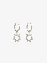 Load image into Gallery viewer, Eternal Sun Mini Hoop Earrings, Silver
