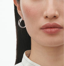 Load image into Gallery viewer, Infinity Hoop Earrings Small, Sterling Silver
