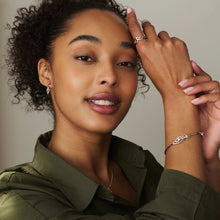 Load image into Gallery viewer, Nature&#39;s Wonder Waterfall Bangle with Topaz, Sterling Silver &amp; Welsh Gold
