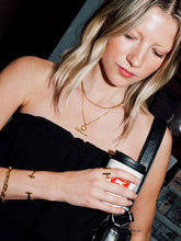 Load image into Gallery viewer, Ridged T-Bar Necklace, Goldplate
