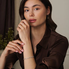 Load image into Gallery viewer, Celebration Banglet with Topaz, Sterling Silver &amp; Welsh Gold
