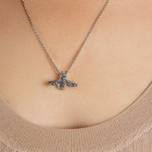 Load image into Gallery viewer, Nature&#39;s Wonder Honey Bee Pendant, Sterling Silver &amp; Welsh Gold
