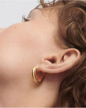 Load image into Gallery viewer, Volcano Hoops, Goldplate
