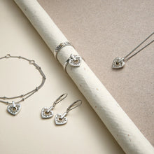 Load image into Gallery viewer, Cariad® Sparkle Drop Earring with Topaz, Sterling Silver &amp; Welsh Gold

