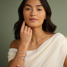 Load image into Gallery viewer, Past Present Future® Pendant with Topaz, Sterling Silver &amp; Welsh Gold
