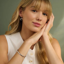 Load image into Gallery viewer, Cariad® Drop Earrings, Sterling Silver &amp; Welsh Gold
