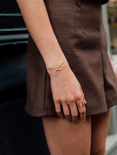 Load image into Gallery viewer, Mini T-Bar Bracelet,  Goldplate
