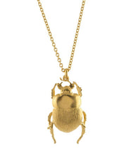 Load image into Gallery viewer, Dor Beetle Necklace, Goldplate
