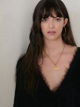 Load image into Gallery viewer, Chunky T-Bar Necklace, Goldplate
