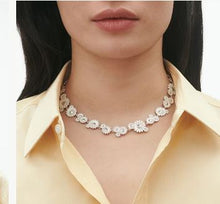 Load image into Gallery viewer, Daisy Layered Necklace Medium/Large, Silver &amp; Enamel
