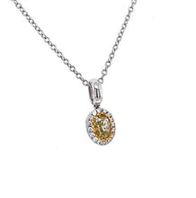 Load image into Gallery viewer, 18ct White &amp; Yellow Gold, 0.50ct Diamond Cluster Pendant
