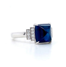Load image into Gallery viewer, 18ct White Gold, 5.44ct Sapphire &amp; Diamond Ring
