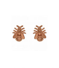Load image into Gallery viewer, Small Honey Bee Studs, Goldplate
